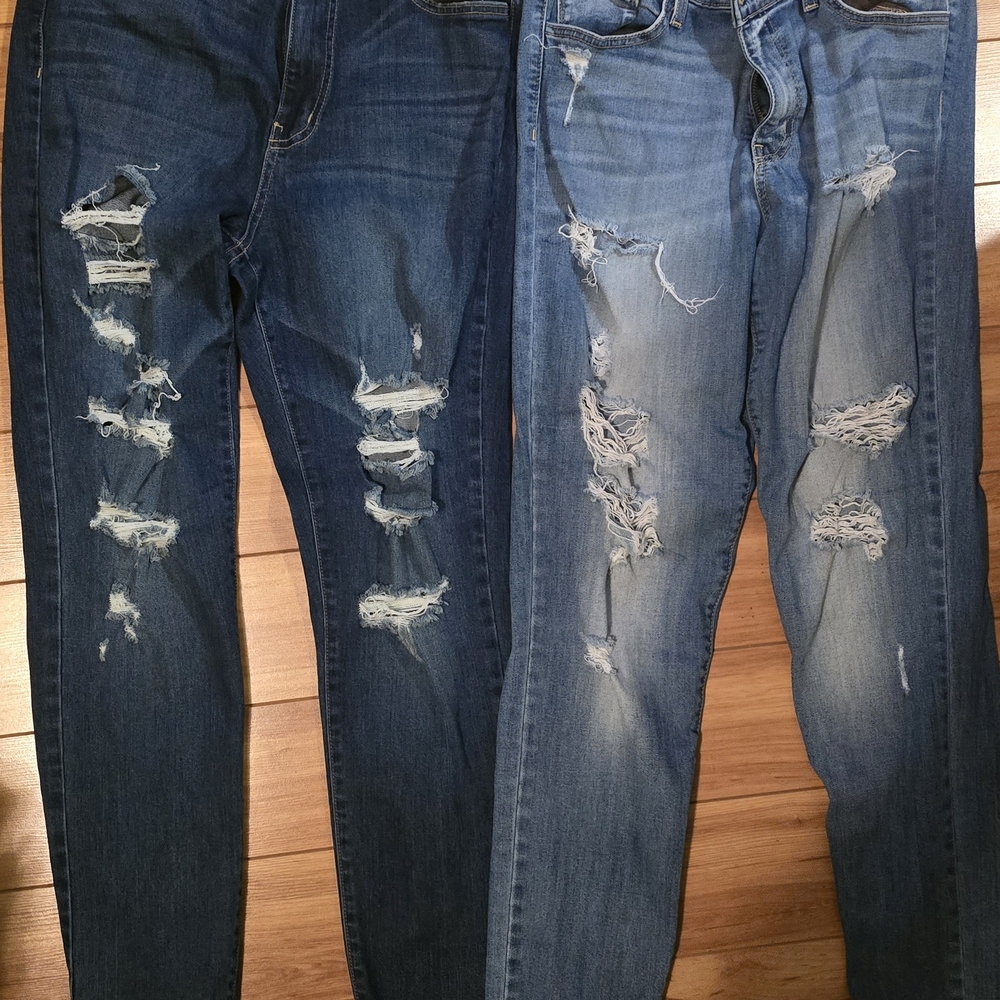 Distressed Blue Jeans for Women